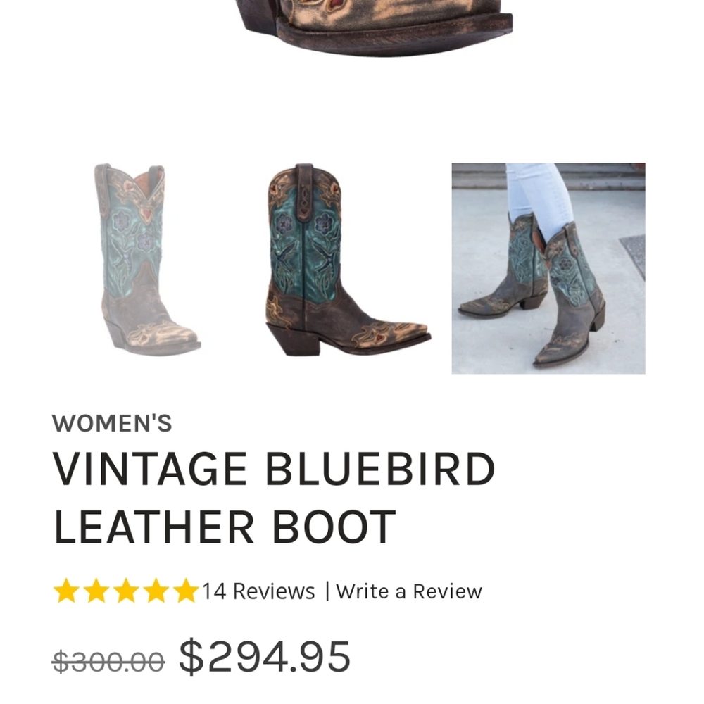 Dan Post Genuine Leather Cowboy Boots